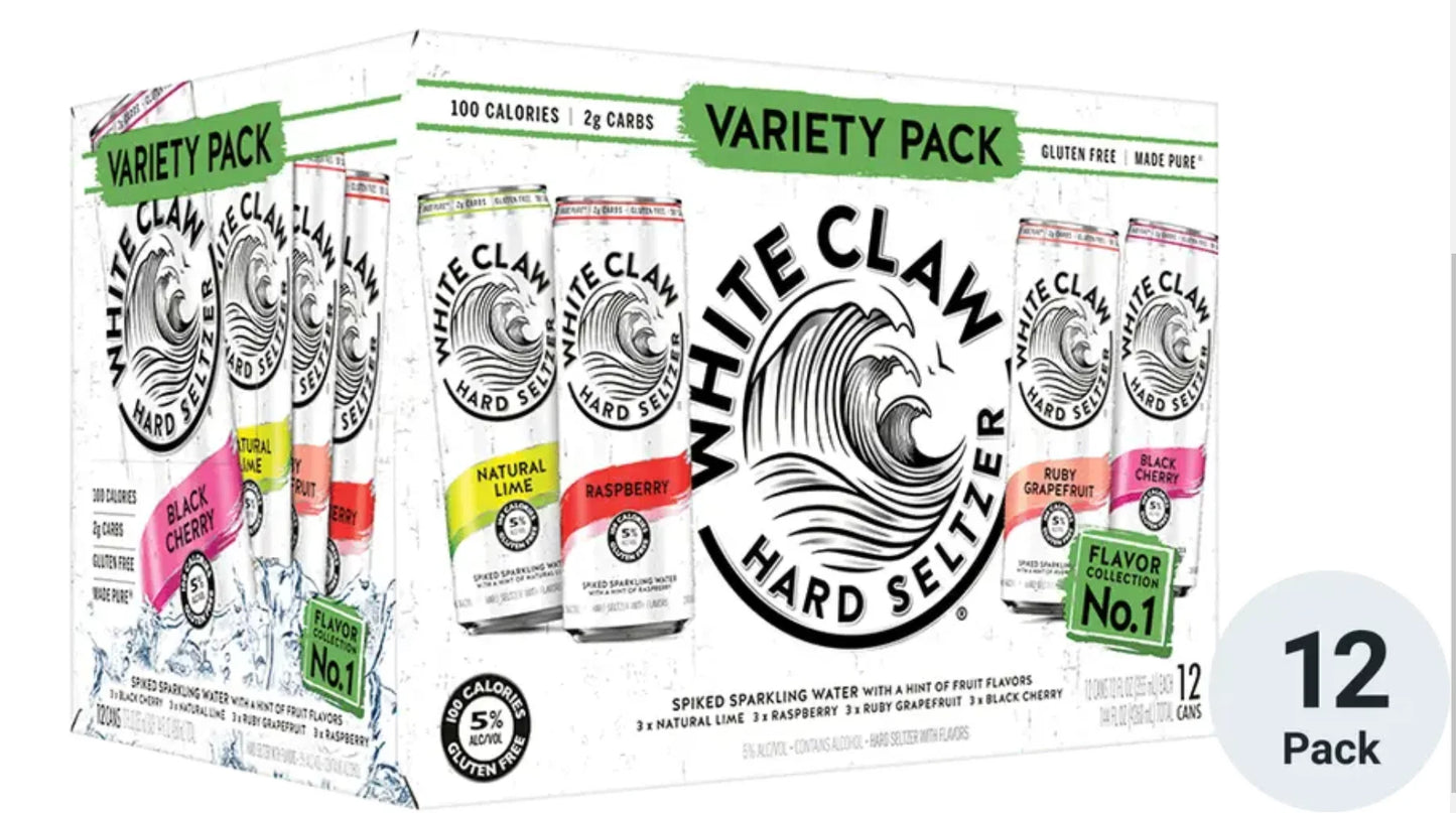 White Claw variety pack #1 12pk cans